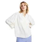 Broderi Bluse Off-White Str.