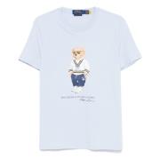 Broderet 'Polo Bear' Bomuld T-shirt