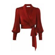 Garnet Silke Wrap Top