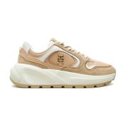 Chunky Mode Sneakers - Beige Læder