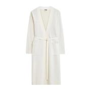 Silk Wool Lang Cardigan Ivory Combo