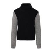 Ribbet tofarvet alpaka sweater