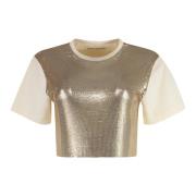 Metal Paillet Bomuld T-shirt