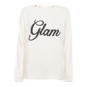 Glitter Broderet Dame Sweatshirt