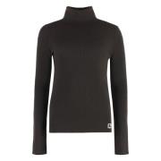 Ribbet Uld Turtleneck Sweater