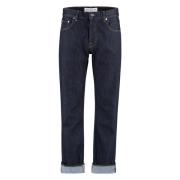 Slim Fit Jeans med Metal Knapper