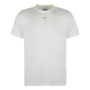 Ribbet crew-neck bomuld T-shirt