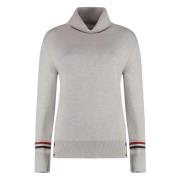 Stribet uld turtleneck sweater