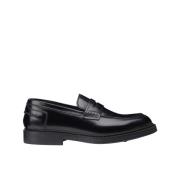 Herres læder Penny loafer | sort