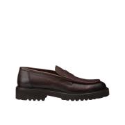 Herre tumbled læder Penny loafer | brun