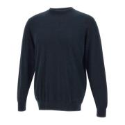 Midnight Blue Bomuld Cashmere Sweater