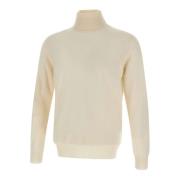 Hvid Uld Kashmir Turtleneck Sweater