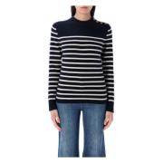 Stribet Sailor Sweater Blå Hvid