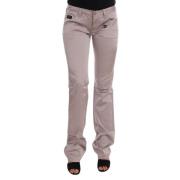 Beige Slim Fit Designer Jeans