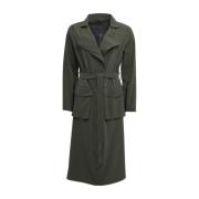 Mat Trench Coat med Moderne Design