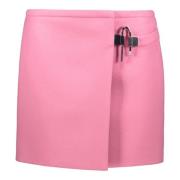 Wrap-around Wool Mini Skirt