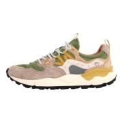 Lysbrun Militær Ruskind/Canvas Sneakers