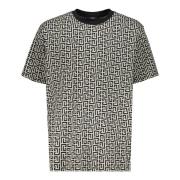 Jacquard Logo Bomuld Crew-Neck T-Shirt