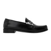 Læder Penny Loafers med YSL Logo