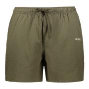 Mesh-foret badeshorts med logo print