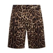 Leopard Print Bermuda Shorts Mænd