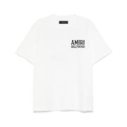 Hvid Grafisk Print Crew Neck T-shirt