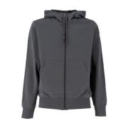 Sporty Full-Zip Hoodie med Lommer