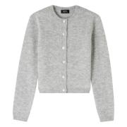 Uld Cardigan Millie Knap Lukning