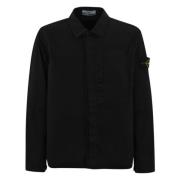 Sort Bomuld Overshirt Jakke