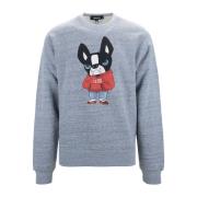 Herre Grafisk Rundhals Sweatshirt