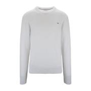 Herre Pullover Sweater med Logo Broderi