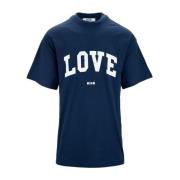 Herre Love Print Bomuld T-Shirt