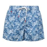 Blomstret Nylon Badeshorts