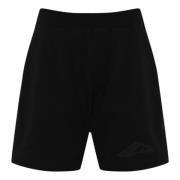 Sort Bomuld Bermuda Shorts med Logo