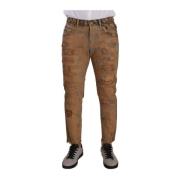 Klassiske Distressed Denim Jeans