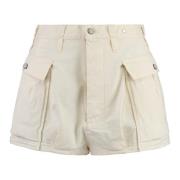 Cargo Shorts med Metal Knapper