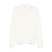 Hvid Bomulds Sweatshirt