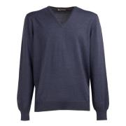 V-hals Strik Pullover