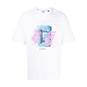 Hvid Graffiti Loose Tee