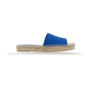 Canvas Slip-On Espadrilles med Læder Patch