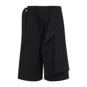 Sort Bomuld Bermuda Shorts