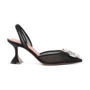 Sort Hvid Slingback Pumps