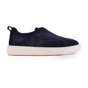 Blå Ruskind Slip-On Sneakers