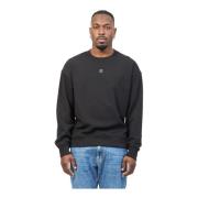 Sort Crewneck Sweater Stilfuldt Logo