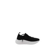 Sort Strik Sneakers med Solitaire Bezel