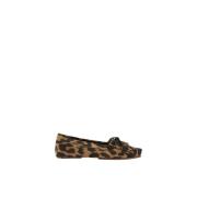 Leopard Print Loafers med Tassel Detail