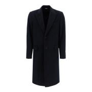 Luksuriøs Cashmere Coat med Peak Revers