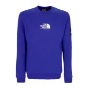 Blå Crewneck Sweatshirt med Logo Patch