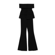 Sort Bardot Jumpsuit med Lommer