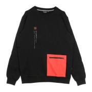 Højhalset Sweatshirt Sort & Rød